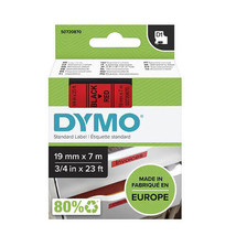 Dymo D1 Tape Label 19mmx7m - Black on Red - £47.06 GBP