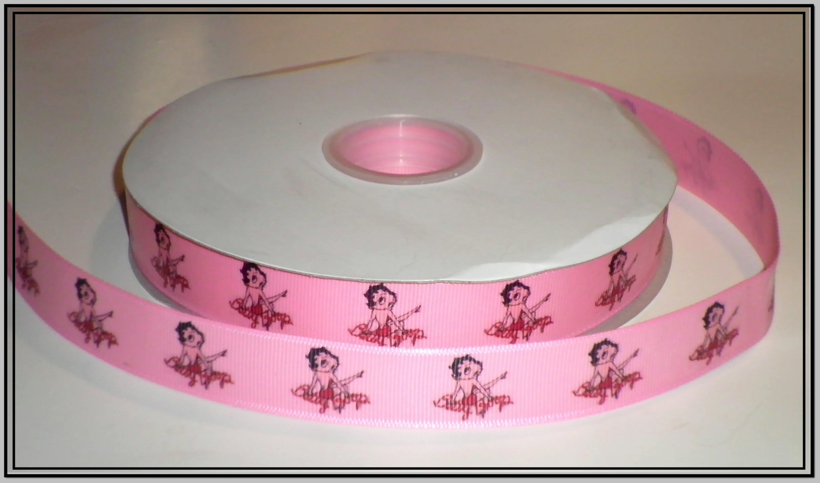 Betty Boop Inspired Pink Grosgrain Ribbon
