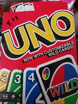 UNO Card Game new with customizable wild cards great stocking stuffer - £4.08 GBP