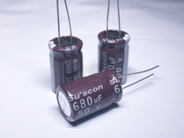 10Pcs HG Suscon 680uF 50V 13x21 Radial Capacitor Low Impedance High Freq... - $6.00