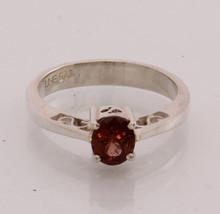 Natural Red Spinel Handmade Sterling Silver Stackable Ladies Ring size 7.5 - £78.88 GBP