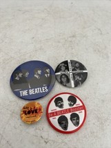 VTG Beatles Pins Lot Of 4 Beatle Booster Britain’s First Love - £59.17 GBP