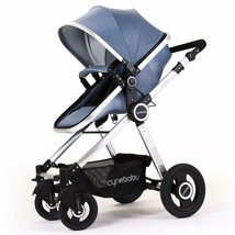 Cynebaby Baby Stroller Bassinet Pram Carriage Stroller X5 Blue - £222.36 GBP