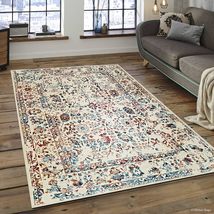 EORC ALP1833MU5X8 Hand Crafted Wool &amp; Viscose Hand Crafted Rug, 5&#39; x 8&#39;, Ivory/M - £520.29 GBP+