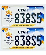 2002 United States Utah Olympic Winter Games Passenger License Plate 838S5 - £29.04 GBP