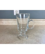 Clear 8 Ounce Ribbed Stem Footed With Handle Desert/Drink Glass - $8.13 CAD