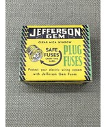 Jefferson Gem Fuses Five 6 AMP Plug Fuses New Old Stock Original Package - $100.06 CAD