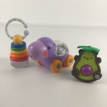 Fisher Price Baby Toy Lot Avocado Poppity Pop Hippo Roller Rock A Stack ... - £13.10 GBP