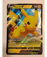 Pokemon TGC Pikachu V SWSH061 SWSH Black Star Promos Holo NM - £2.35 GBP