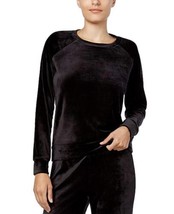 Alfani Womens Sleepwear Velvet Pajama Top Only,1-Piece,Classic Black Size L - $27.08
