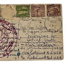 United States 1929 RARE First Round the World Flight US Airmail Postcard Cover image 4