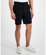 Alfani Men&#39;s Alfatech Regular-Fit Pintucked 10&quot; Suit Shorts Deep Black-30W - $497.06 MXN