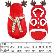 Pet Christmas Costume Pet Clothes for Small Medium Dogs Flannel Warm Chihuahua C - £37.46 GBP