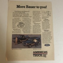 1985 Ford Bronco And Bronco II Print Ad Advertisement Vintage Pa2 - £5.43 GBP