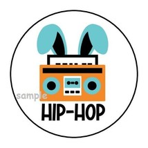 30 Easter Hip Hop Boom Box Bunny Envelope Seals Labels Stickers 1.5&quot; Round Gift - £5.97 GBP