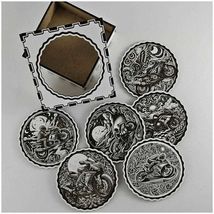 Motorcycle Coaster Set: Handmade Wooden Biker Coasters with Storage Box - $30.00