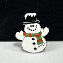 Hallmark Christmas Frosty Snowman Brooch Lapels Hat Cap Scarf Coat Pin Vintage - £10.83 GBP