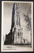 Riverside Church New York City RPPC NY A. Mainzer Black and White - £11.58 GBP