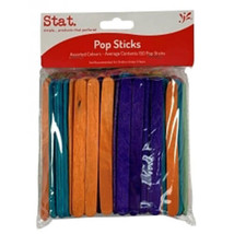 Stat Wooden Craft Sticks (150pk) - Coloured - $42.22 CAD