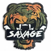 Lot of 12 New Embroidered Iron-on Camo Roaring Tiger SAXAGE Large Patches - $27.75 CAD