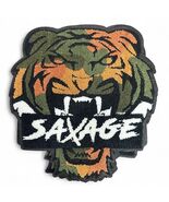 Lot of 12 New Embroidered Iron-on Camo Roaring Tiger SAXAGE Large Patches - $27.79 CAD