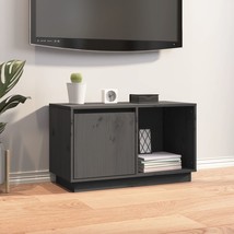 TV Cabinet Grey 74x35x44 cm Solid Wood Pine - £27.35 GBP