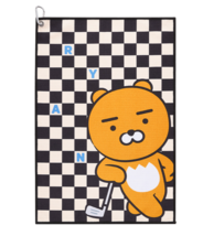 Kakao Friends Golf Checkerboard Club Towel Ryan Sports Accessory Towel NWT - $59.90