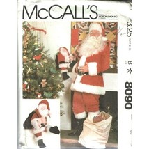 McCall&#39;s Sewing Pattern 8090 Santa Claus Costume Bag Doll Size Medium - $13.49