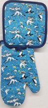 2 pc. Kitchen Printed Set: 1 OVEN MITT(11&quot;) &amp; 1 POT HOLDER,VARIOUS BIRDS... - £7.90 GBP