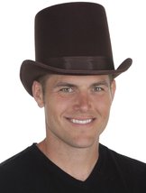 Jacobson Hat Company Men&#39;s Permalux Coachman Top Hat 7 Inch Tall, Gray, Adult Sm - £11.59 GBP