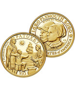Mayflower 400th Anniversary Gold Reverse Proof Coin - $891.00