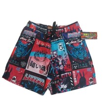 Fresh Prints Of Tokyo Lined Swim Suit Mens Size L Shorts All Over Anime ... - $22.15