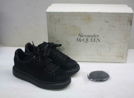 Alexander McQueen Black Suede Oversized Sneaker Womens Shoes Size 37.5 /... - $280.50