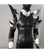 Burning Man Holographic Silver Edge Reflective Armor,Rave Festival Costu... - $100.00