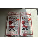Vintage Lot Of 2 NOS Christmas Gift Tote Bag Carnation Plastics Santa - $27.16 CAD
