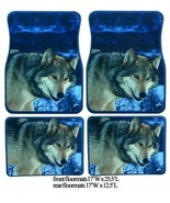 New Floormats Wolf Design. Nice New 4 piece universal floormats. - $23.36