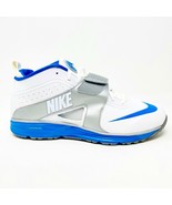 Nike Huarache Turf LAX Lacrosse White Blue Mens Size 8 Football Shoes 55... - £63.90 GBP