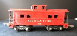 Vtg American Flyer Train Lines Red Lighted Caboose Car Gilbert #638 Unte... - $15.00