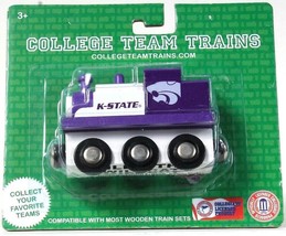 1 Officially Licensed College Team Trains K State Wildcat Compatible Wood Trains - £15.97 GBP