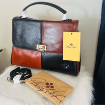 Patricia Nash Yoeky Top Handle Vintage Colorblock Leather Crossbody Bag,... - £109.78 GBP