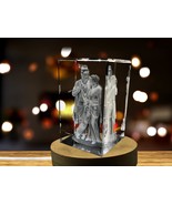 LED Base included | Krishna and Radha 3D Engraved Crystal Keepsake - $25.99+