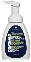 DEFENSE Soap | Foaming Face &amp; Hand Soap 7.5 Oz w/ Tea Tree Eucalyptus Aloe Vera - £10.92 GBP