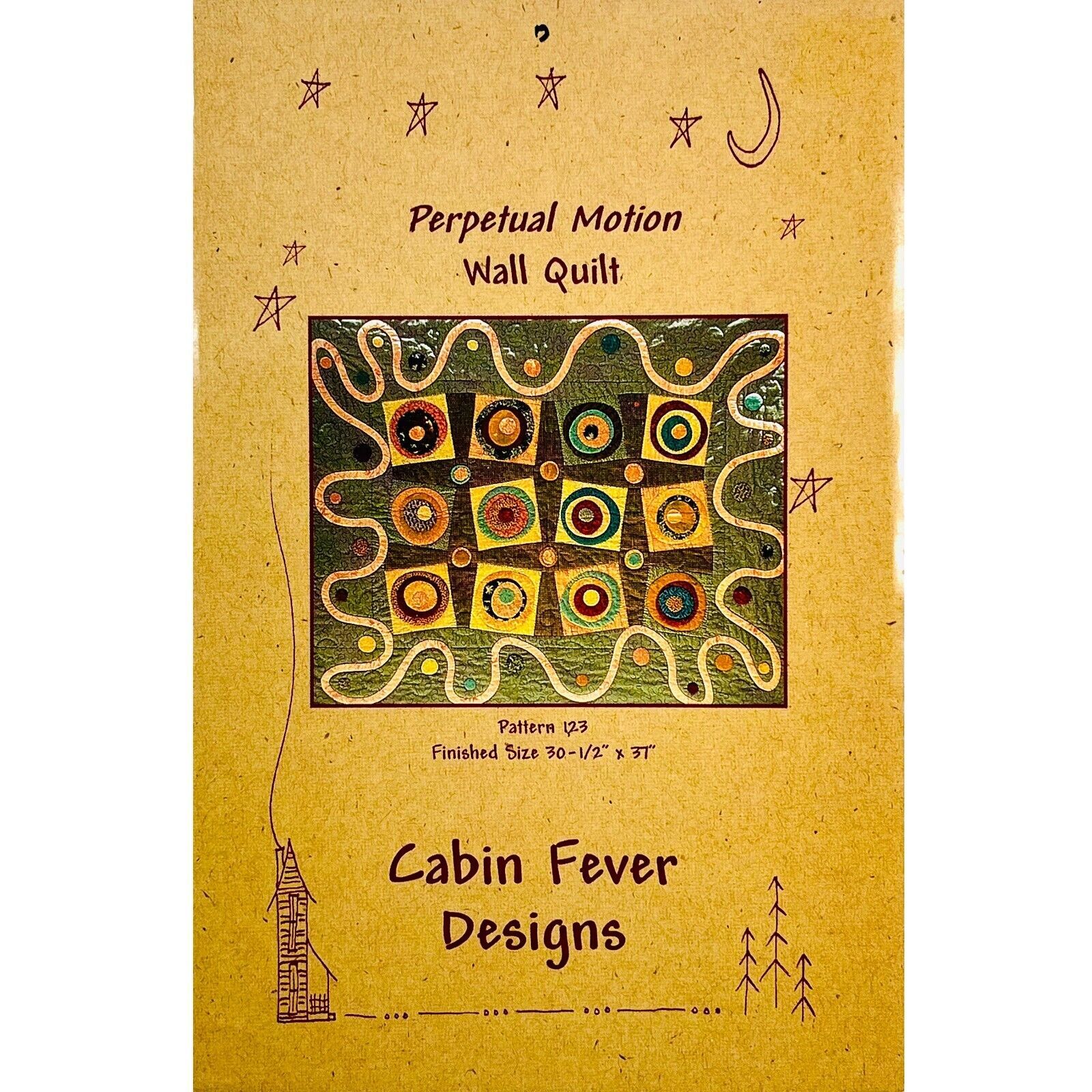 Perpetual Motion Modern Abstract Wall Quilt PATTERN 123 by Cabin Fever Designs - $8.99