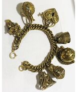 Vintage Chunky Charms Bracelet 7.5” - €128,66 EUR