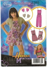 Girls Disney Hannah Montana Romper Style Jumpsuit  Dress Shrug Sew Pattern 7-16 - £9.57 GBP