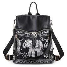 Fashion Anti-theft Women Elephant Print Backpa Ladies Large Capacity  Bags Water - £118.06 GBP