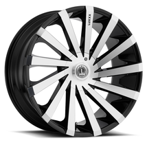 20X8.5 Luxxx Alloys LUX13V 5X110/114.3 +35 73.1 Gloss Black Machined - W... - £227.81 GBP