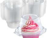 Individual Cupcake Containers (100 Pack) | Clear Plastic Disposable Cupc... - £25.10 GBP