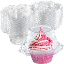Individual Cupcake Containers (100 Pack) | Clear Plastic Disposable Cupc... - £25.57 GBP