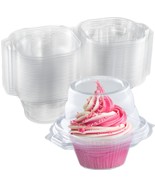 Individual Cupcake Containers (100 Pack) | Clear Plastic Disposable Cupc... - £25.16 GBP